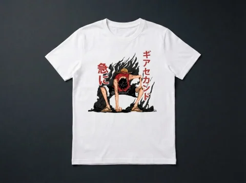 Camiseta Luffy Gear Second — camiseta estampada de Thor Prints