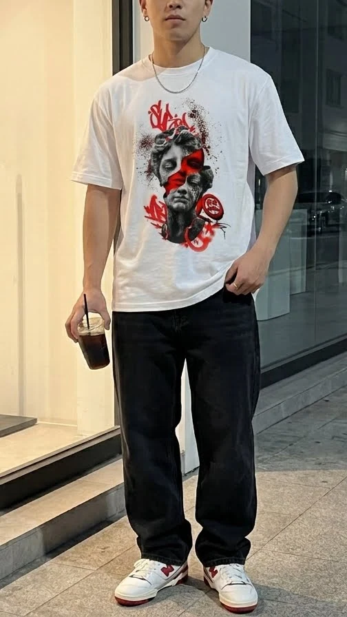 Camiseta gráfica arte urbano — vista 2 de 2