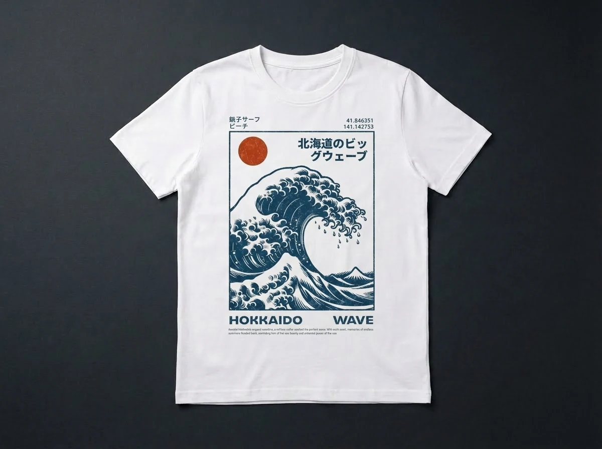 Camiseta Hokkaido Wave — vista 1 de 2