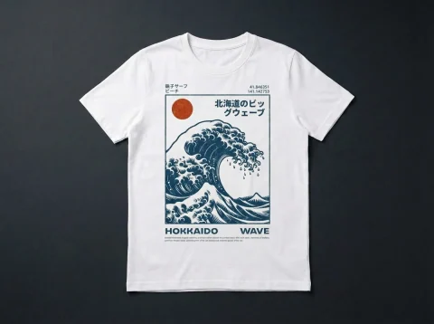 Camiseta Hokkaido Wave — camiseta estampada de Thor Prints