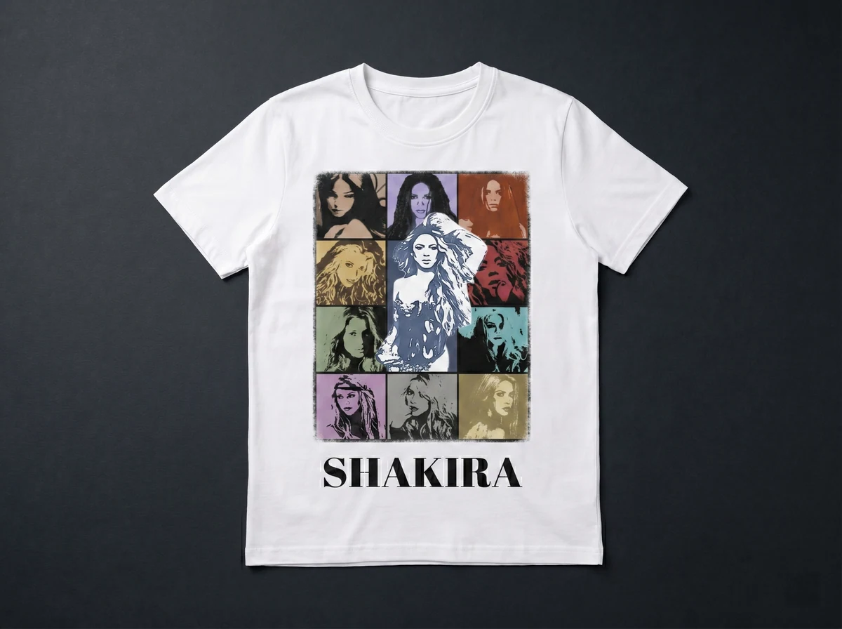 Camiseta Shakira Pop Art — vista 1 de 2