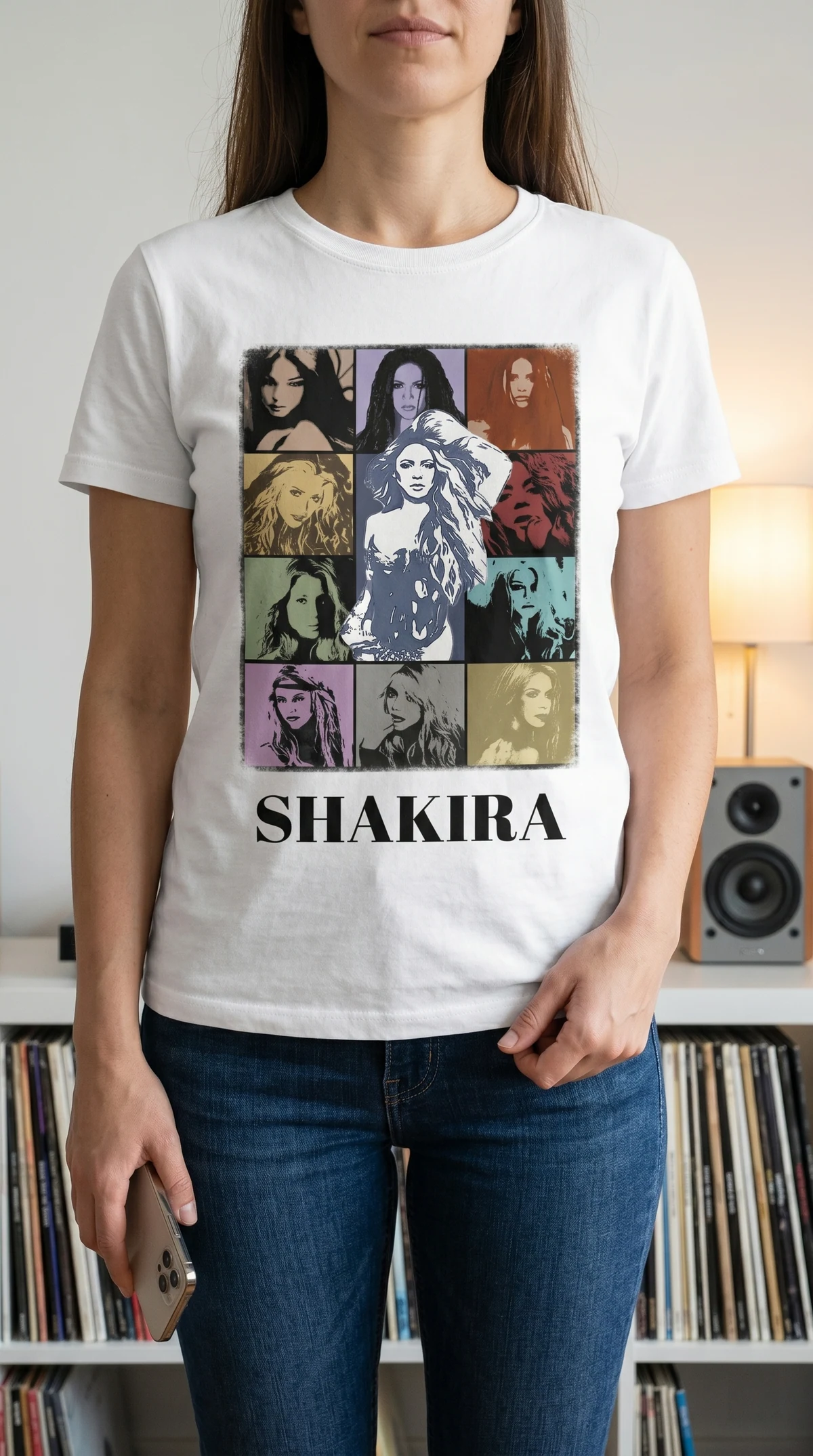 Camiseta Shakira Pop Art — vista 2 de 2