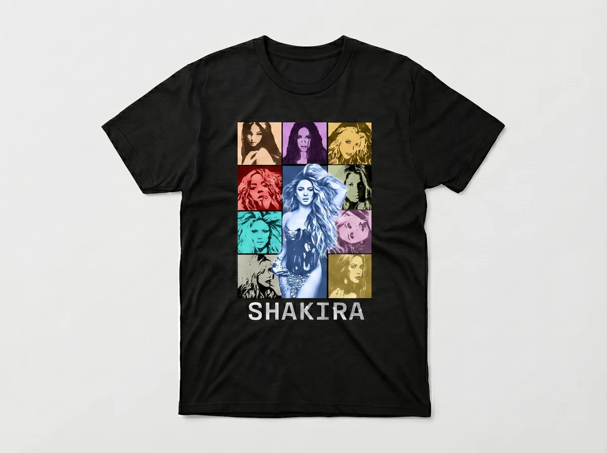 Camiseta Shakira Pop Art — vista 1 de 2