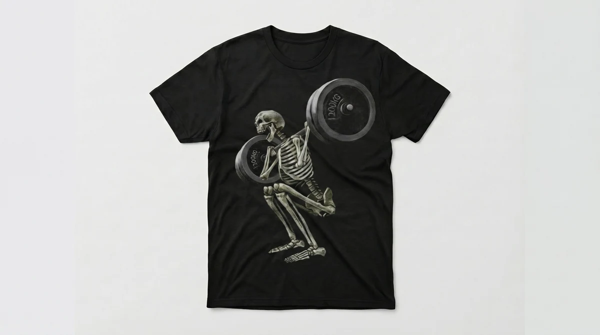 Camiseta Skeleton Gym — vista 1 de 2