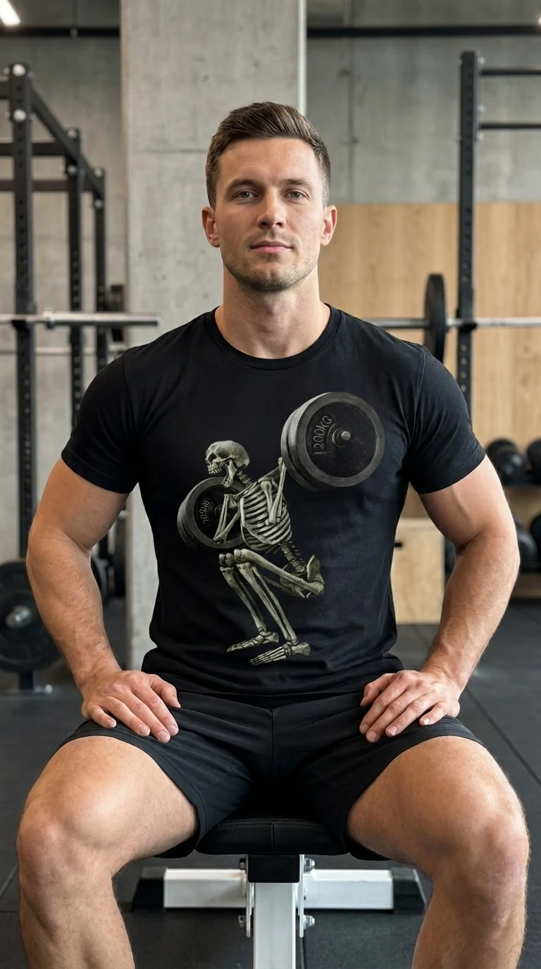 Camiseta Skeleton Gym — vista 2 de 2