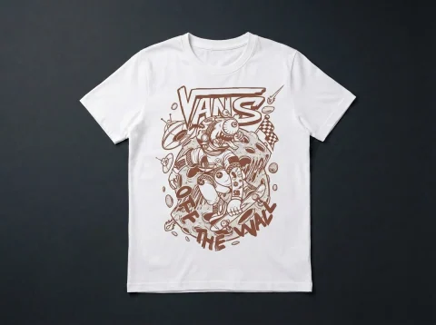 Camiseta Vans Off The Wall — camiseta estampada de Thor Prints