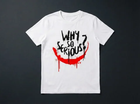 Camiseta Why So Serious — camiseta estampada de Thor Prints